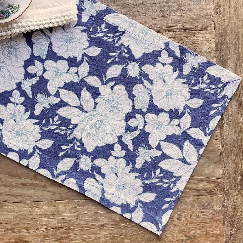 June Bug Indigo Cotton Placemats, Set of 4