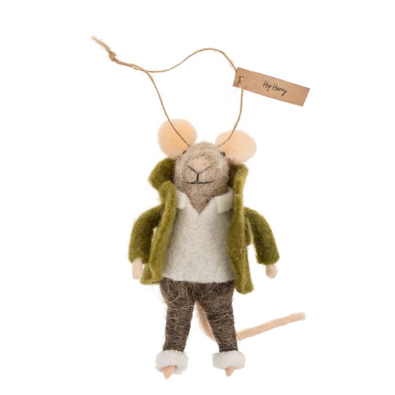 Hip Harry Mouse Ornament