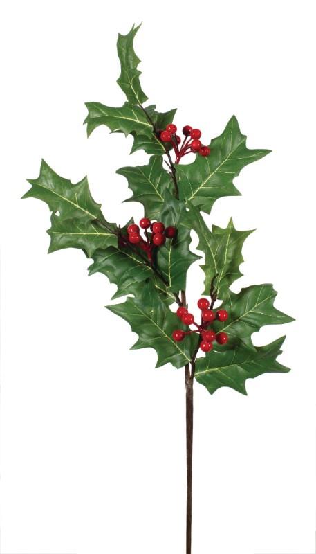 Holly & Berry Spray, 25"L