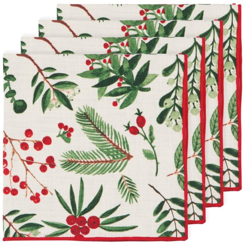 Winterberry Luncheon Napkins, Set/4