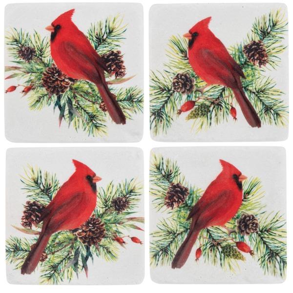 Cardinal Coasters, Set of 4