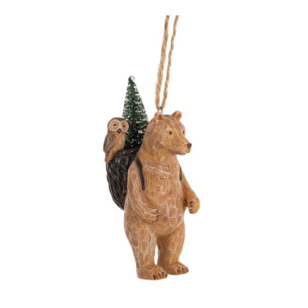 Bear With Owl Ornament