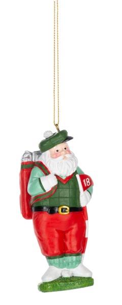 Golphing Santa Ornament