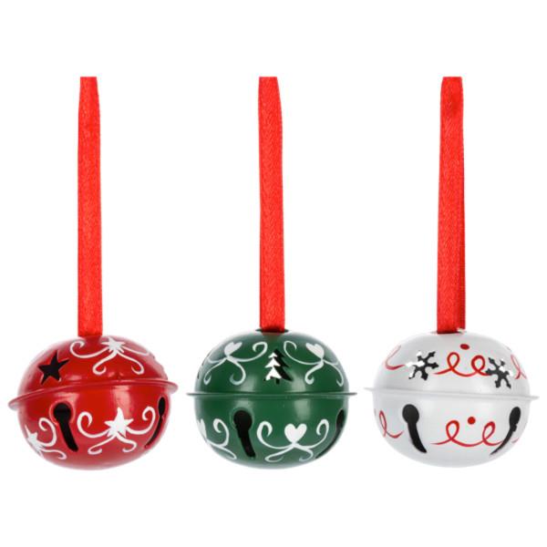 Jingle Bell Ornaments, Set of 6