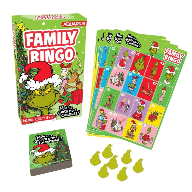 Grinch Christmas Family Bingo Game