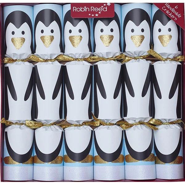 Racing Penguin Christmas Crackers, Set Of 6