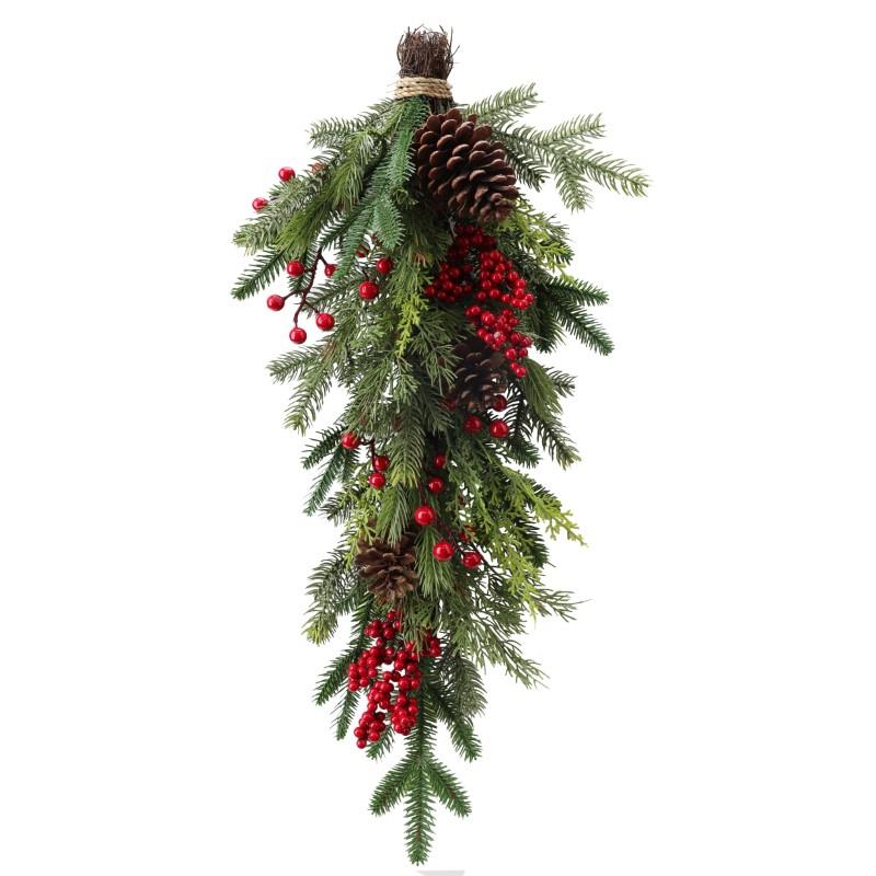 Pine & Berry Teardrop, 28"L