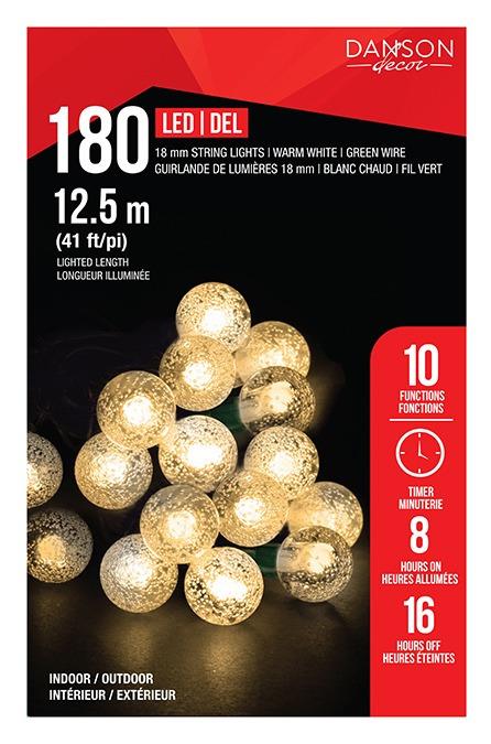 180 LED Multi Function String Lights W/Timer