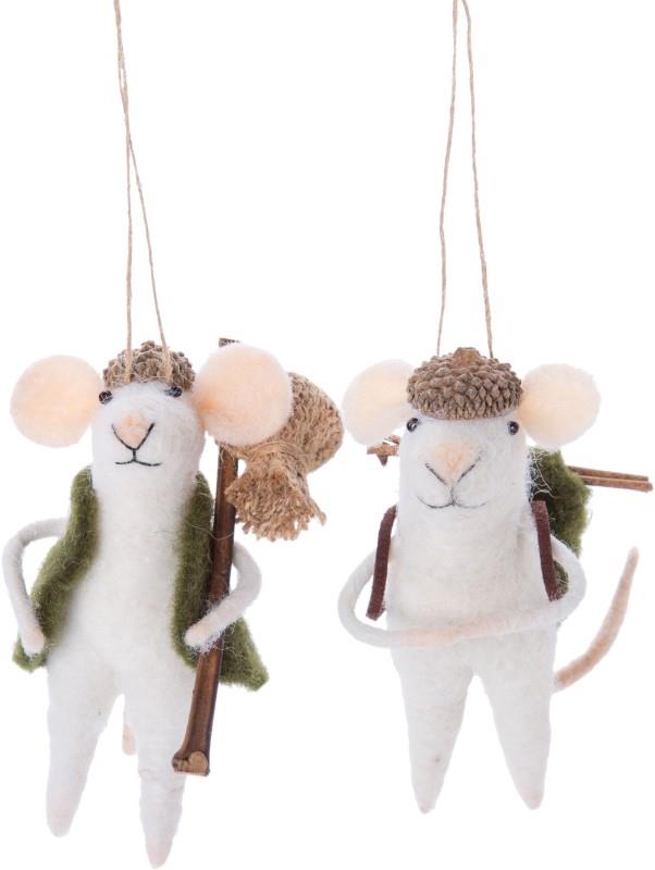 Hiking Mouse Ornament