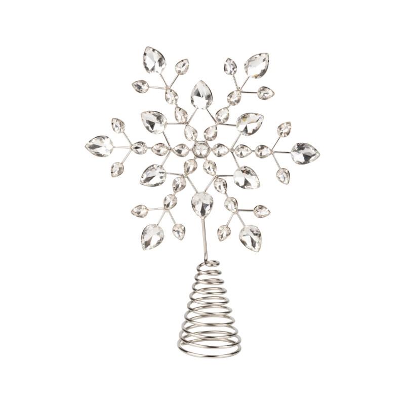 Glass Bead Snowflake Tree Topper