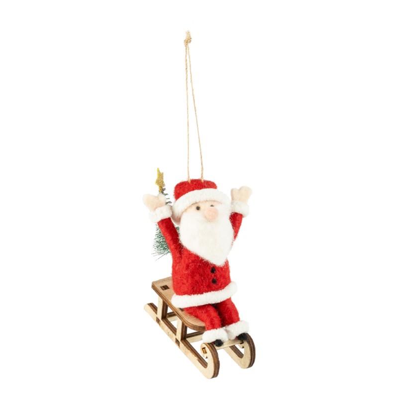 Santa On Sleigh Ornament