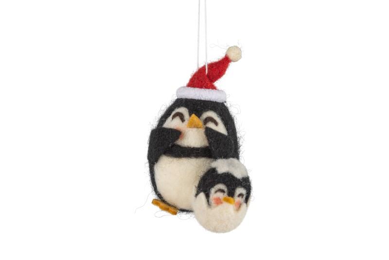 Penguin With Baby Ornament