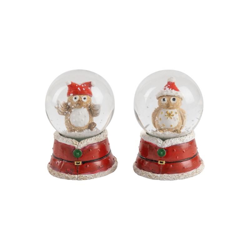 Owl Snow Globe, 2.75"