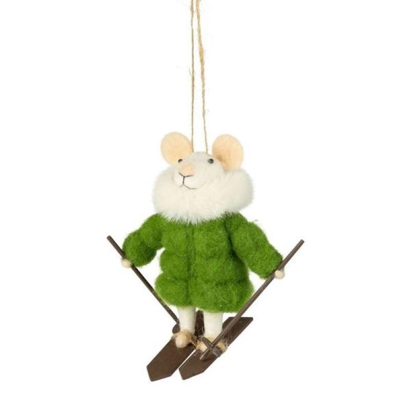 Ski Mouse Ornament