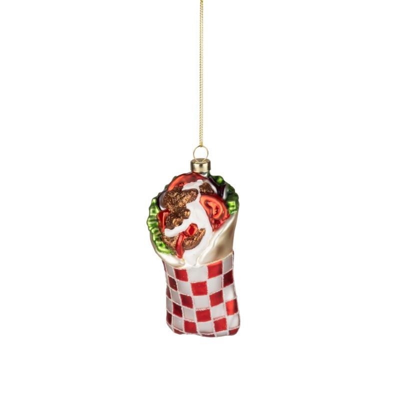 Glass Pita Wrap Ornament