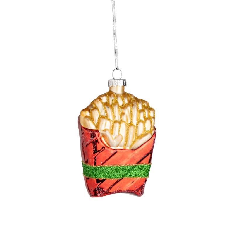 Glass French Fry Ornament