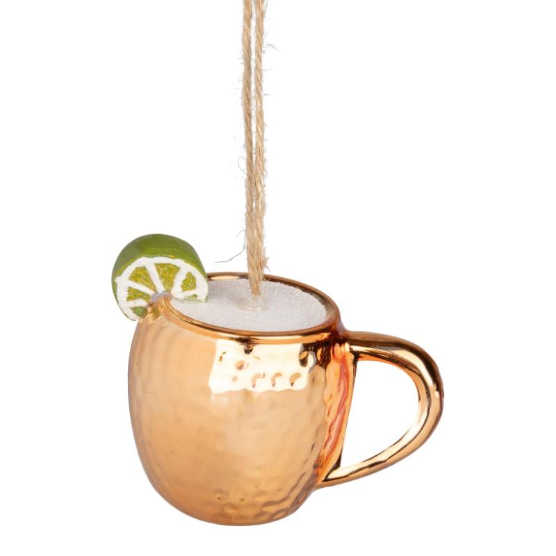 Glass Moscow Mule Ornament