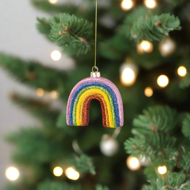 Glass Rainbow Ornament