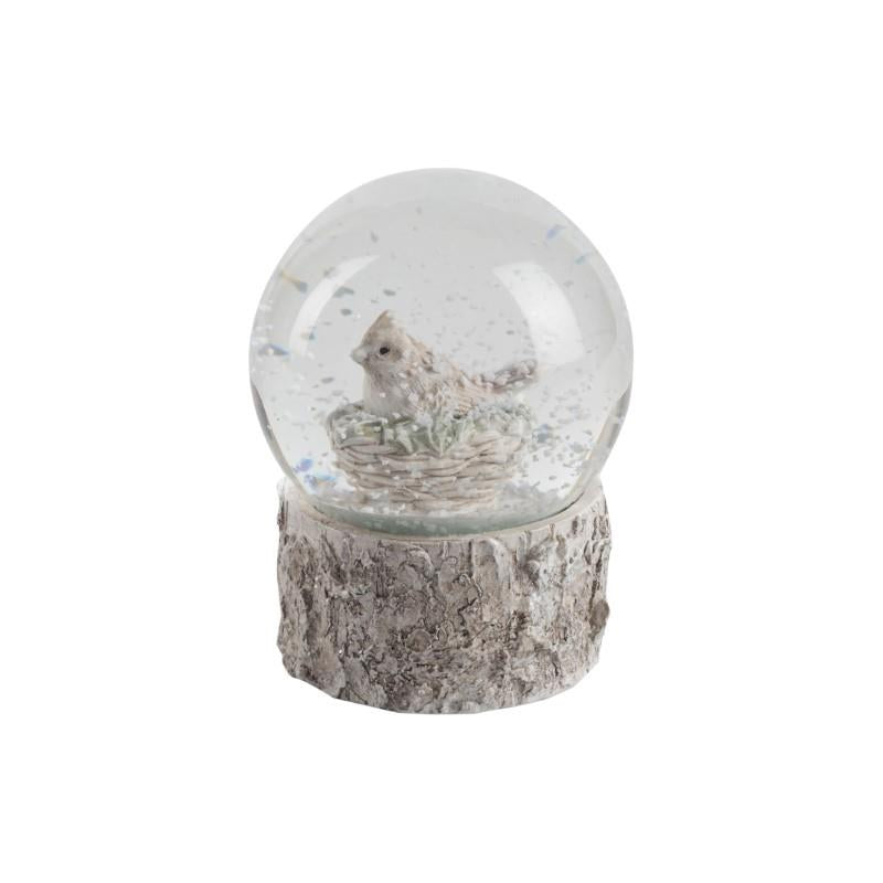 White Cardinal Snow Globe, 3.5&quot;