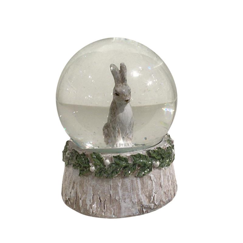 Arctic Hare Snow Globe