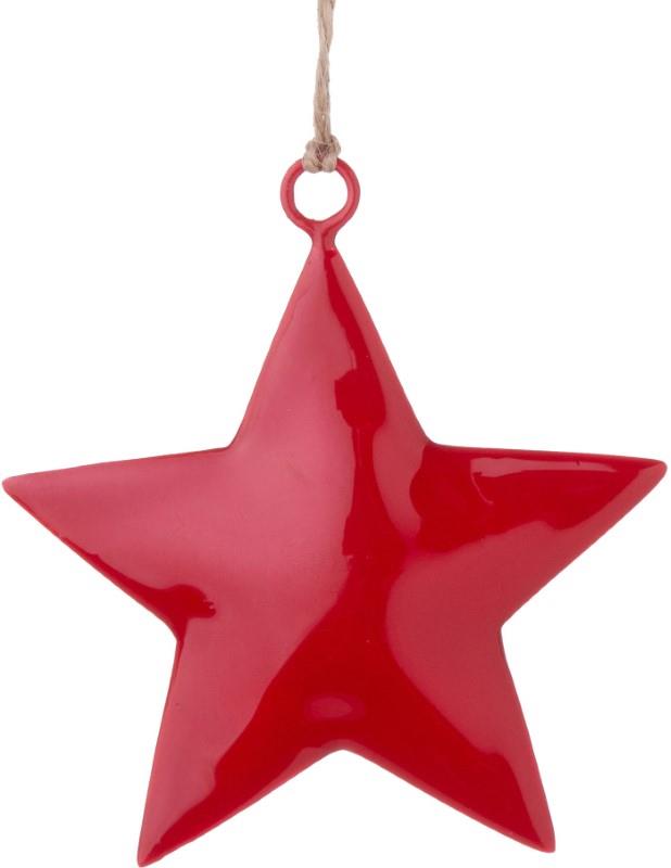 Metal Red Star Ornament