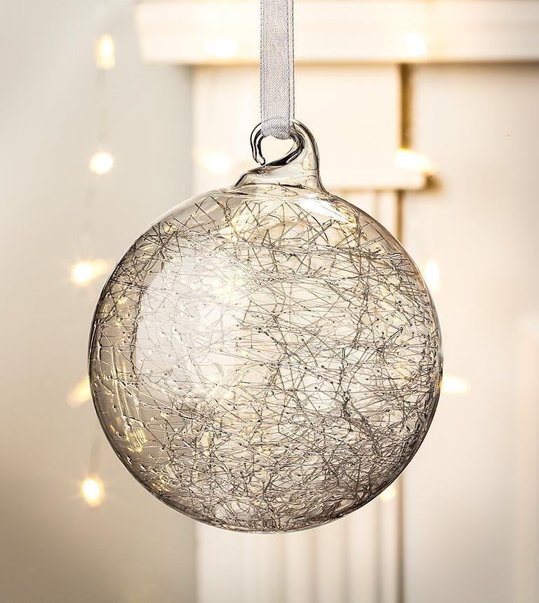 Ball Ornament with Glass Threads