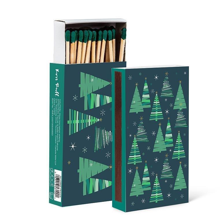 Retro Graphic Tree Matches, 45 Sticks