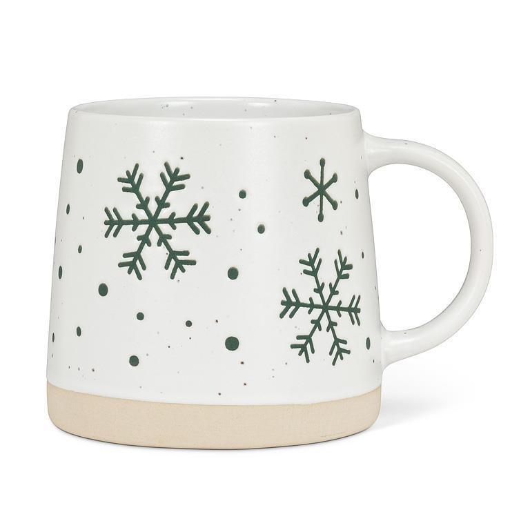 Wide Base Snowflakes Mug, 14oz