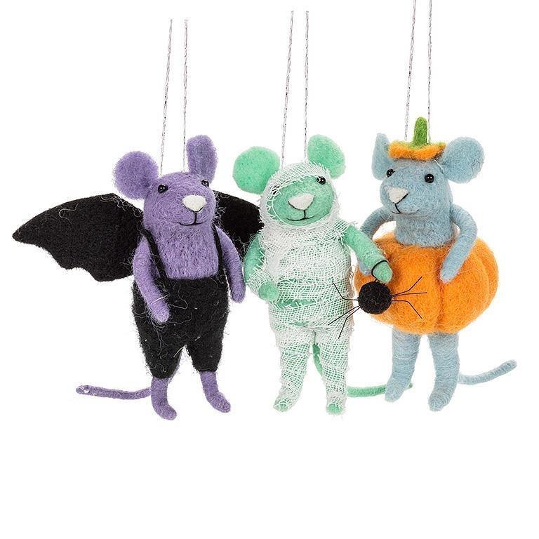 Mice in Halloween Costume Ornaments