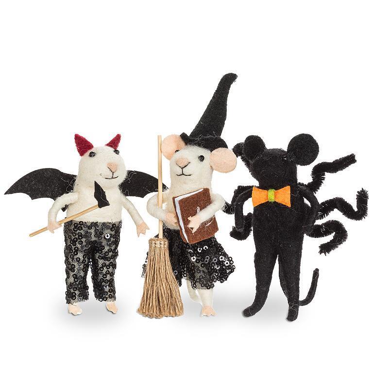 Mice in Halloween Costume Figurines