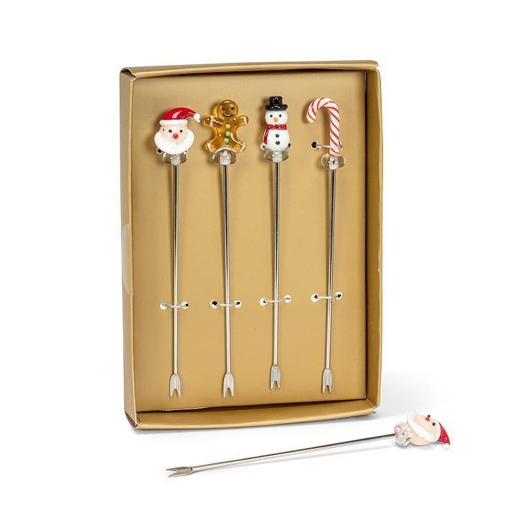 Set of 4 Holiday Icon Cocktail Picks