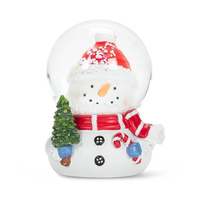 Mini Snowman Head in Snow Globe, 2.5"H