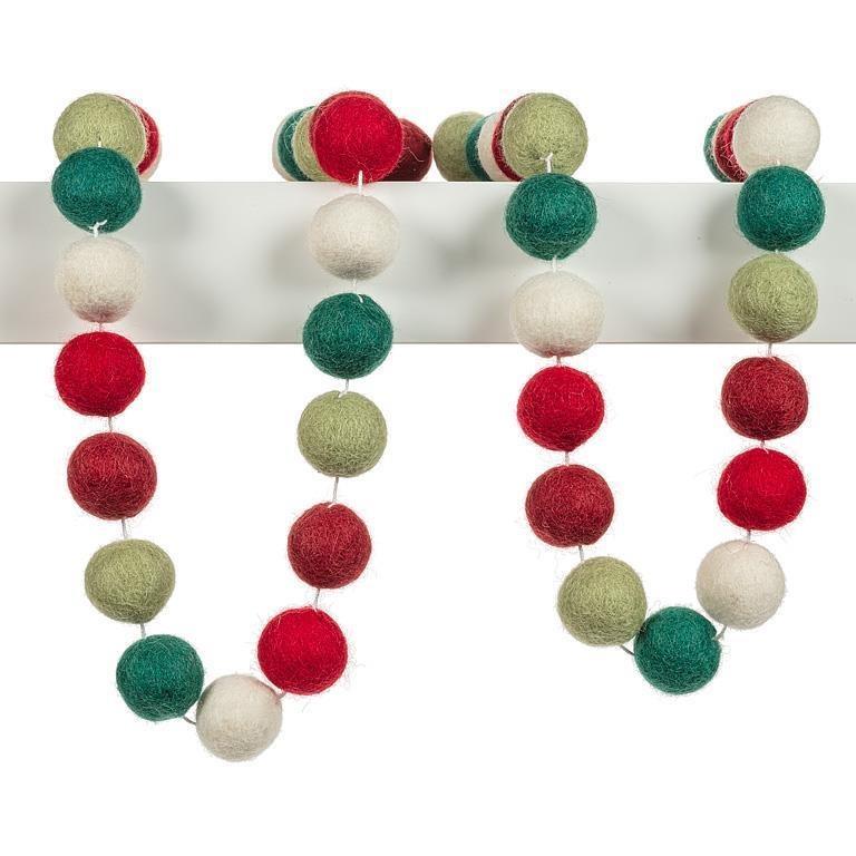 Holiday Pompom Garland, 60"L