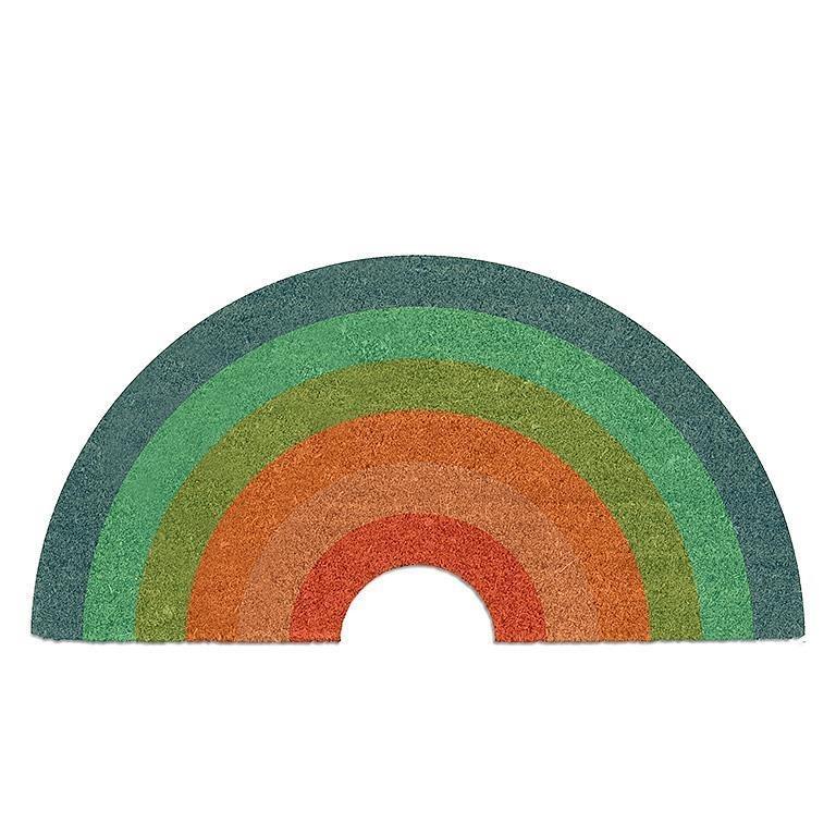 Muted Rainbow Shaped Doormat