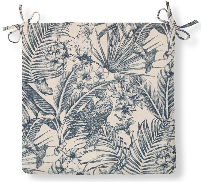 Wilshire Indigo Chair Pad, 18&quot;