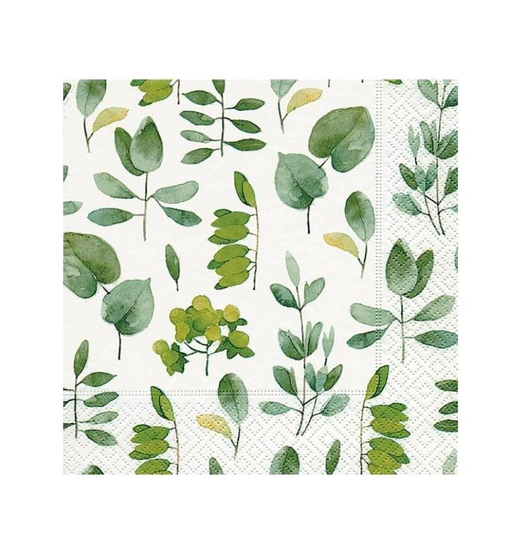 Fresh Leaves Paper Luncheon Napkins, Pack/20