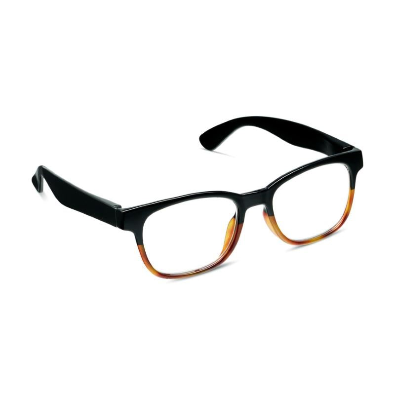 Waverly Black/Amber Tortoise Blue Light Reading Glasses