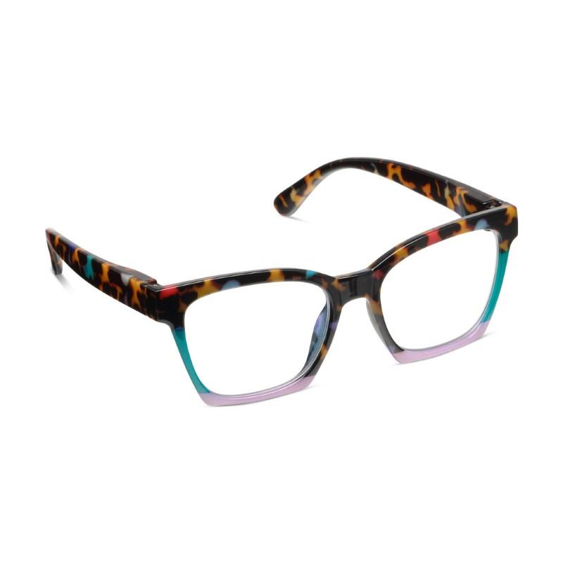 Birdie Peepfetti Tortoise Colorblock Blue Light Reading Glasses