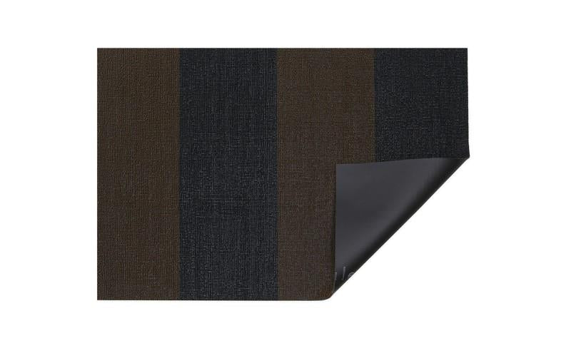 Chilewich Duo Stripe Shag Mat, Mocha