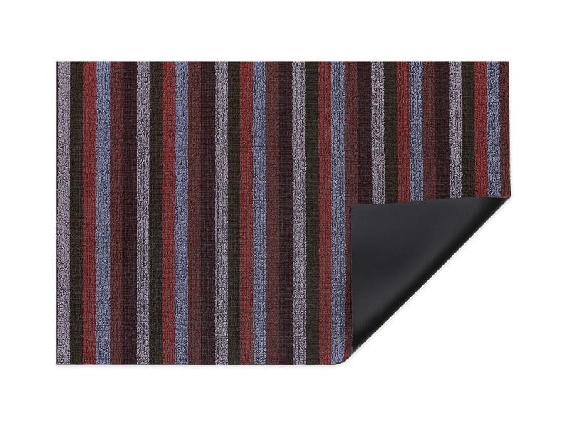 Chilewich Even Stripe Shag Mat, Berry