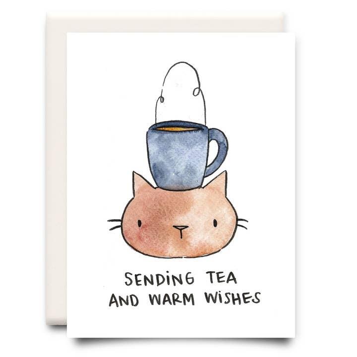 Sending Tea and Warm Wishes Greeting Card