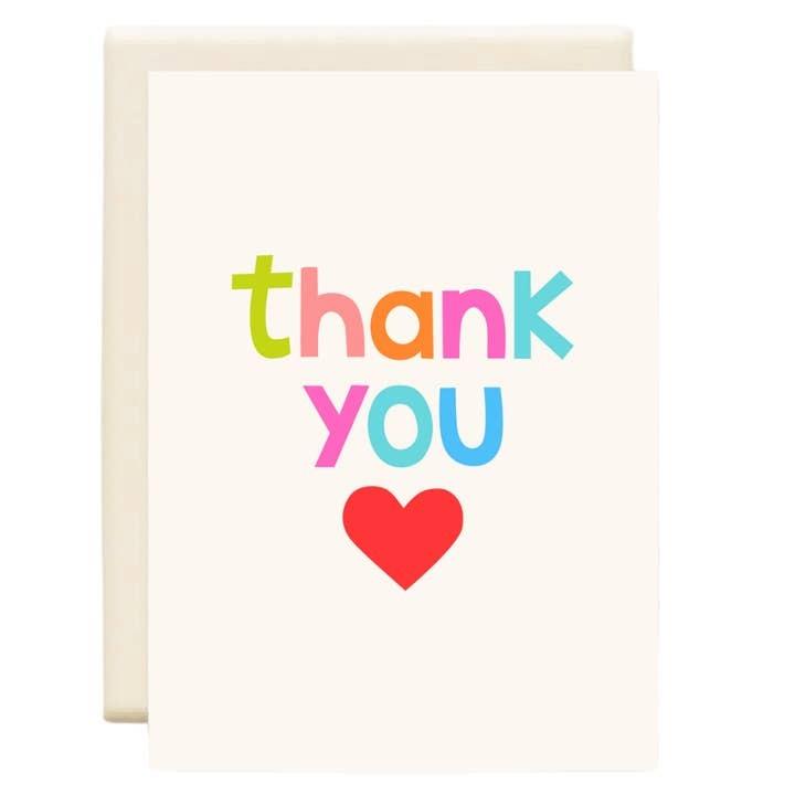 Papercut Heart Thank You Card