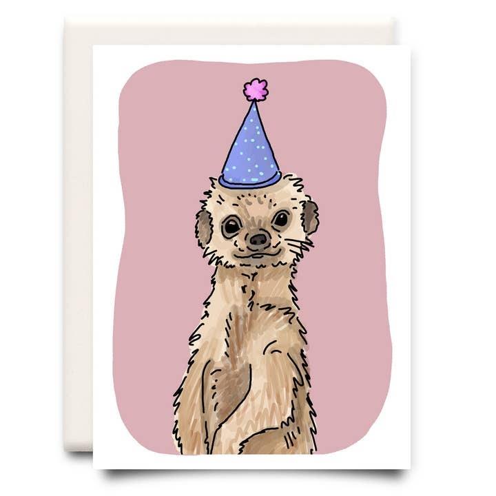 Meerkat In A Hat Birthday Card