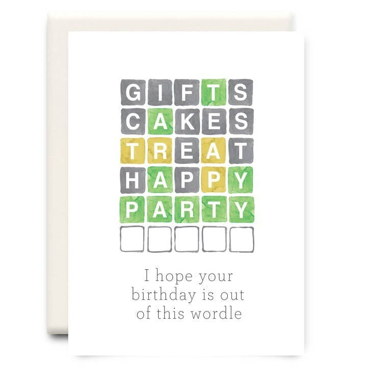Out Of This Wordle Birthday Card