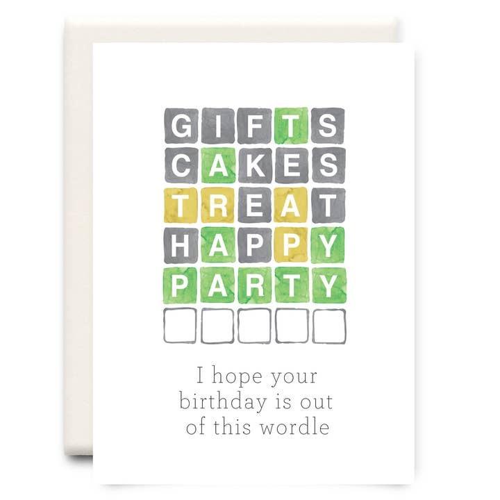 Out Of This Wordle Birthday Card