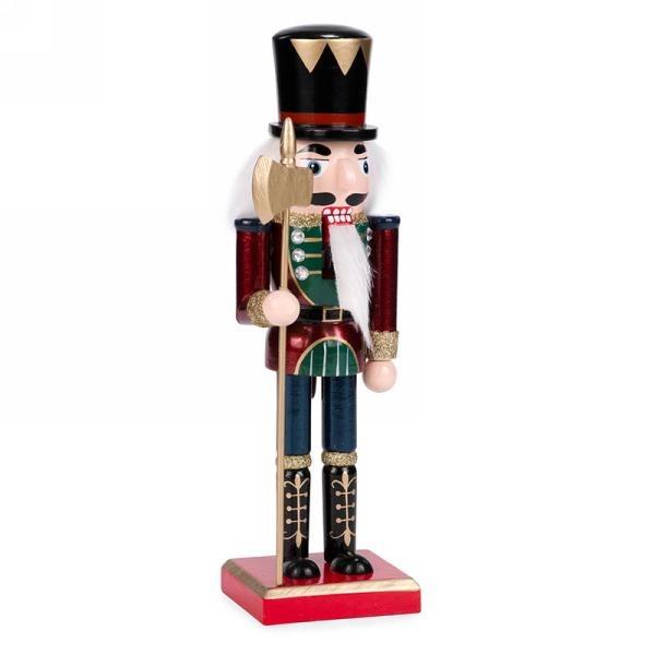 Wooden Nutcracker w/Blue Pants, 10"H