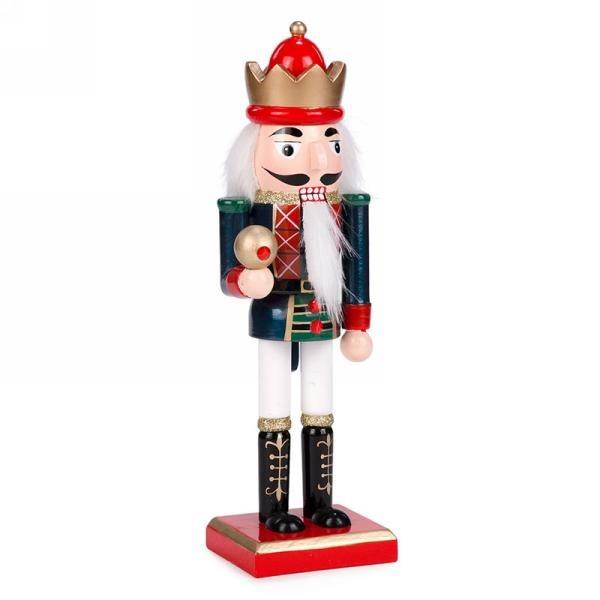 Wooden Nutcracker w/White Pants, 10"H