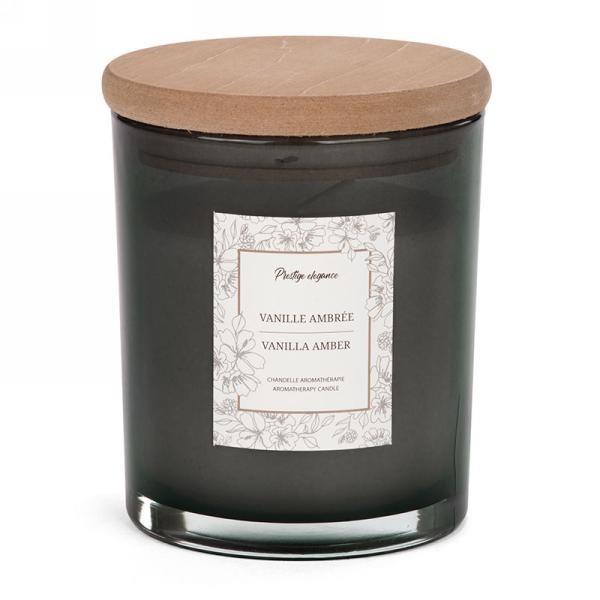 Grey Glass Vanilla Amber Candle