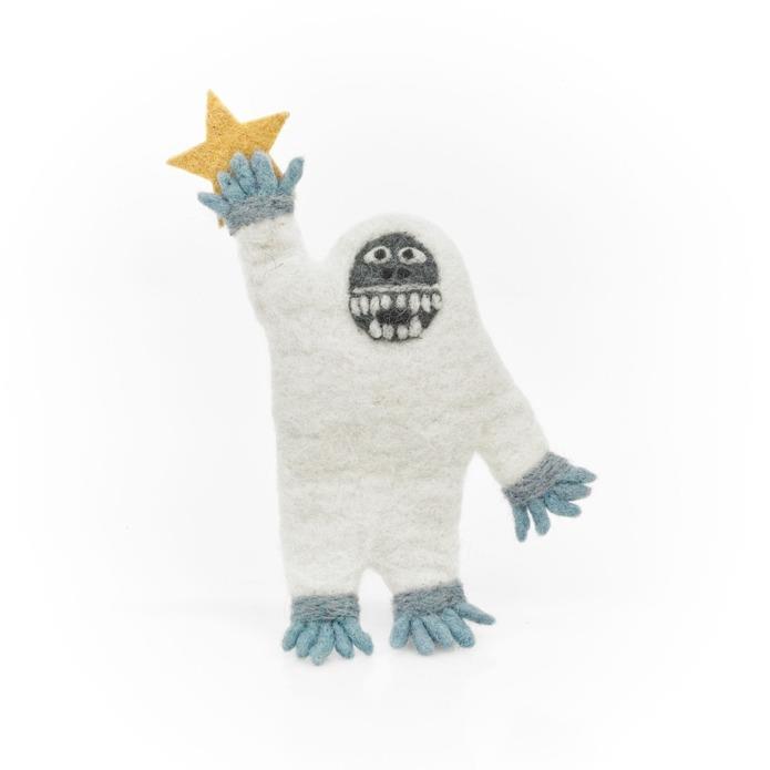 Abominable Snowman Handmade Christmas Tree Topper
