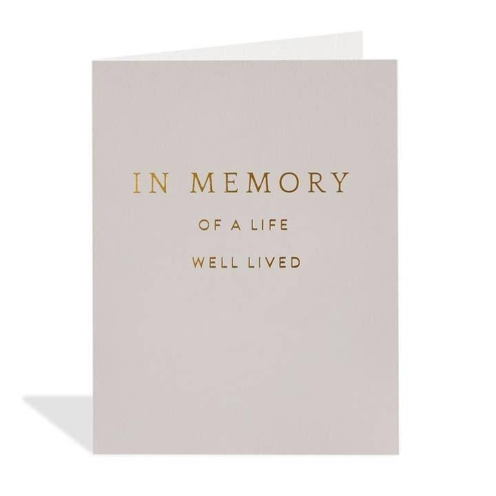 In Memory Of A Life - Sympathy Card